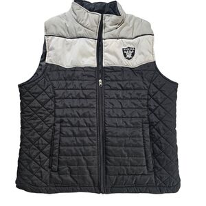 NFL Black and White Quilted Vest